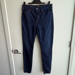 Hudson Jeans Women's Barbara High-Rise Super Skinny Jeans Size 28 Dark Wash